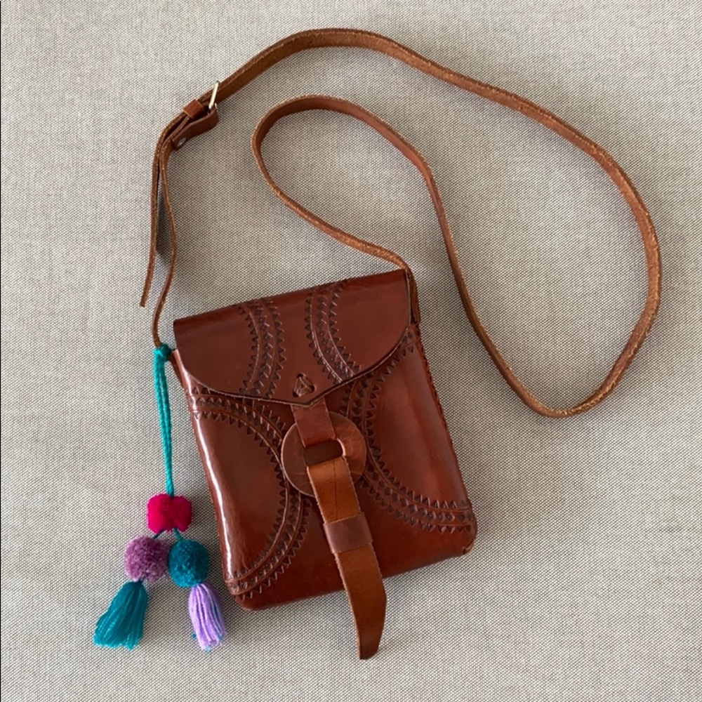 [NWOT] Handmade Leather Crossbody Bag